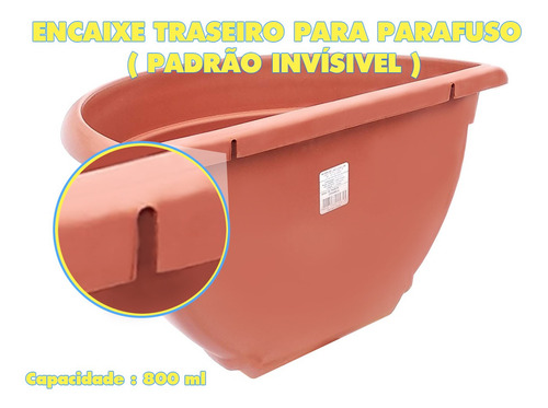 Jarrón de jardín vertical colgante con forma de media luna, 12 unidades, venta al por mayor, de cerámica sólida