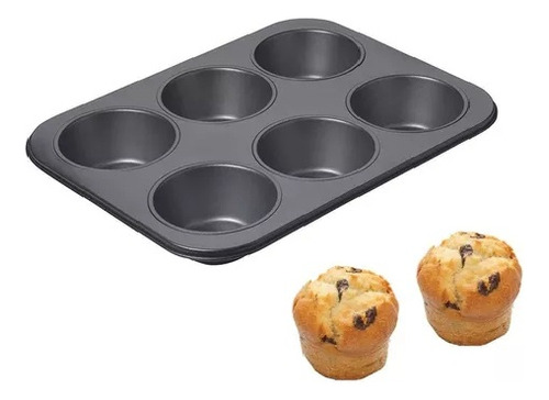 Molde Metálico De Cupcake, Magdalena Molde Muffin 6cavidades