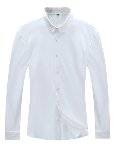 Camisa De Vestir De Manga Larga Para Hombre Corte Regular
