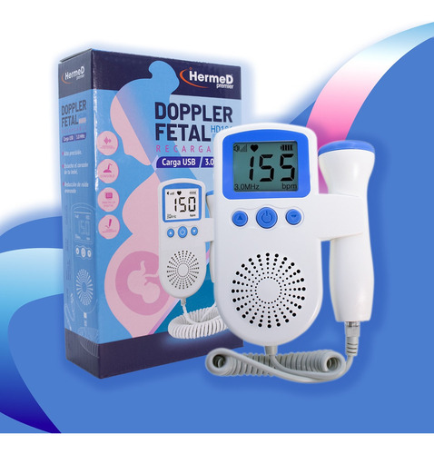 Doppler Fetal Recargable Hermed Color Azul