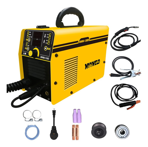 Soldador Mig Myyweld 130d, 110/220 V, 4 En 1, Amarillo