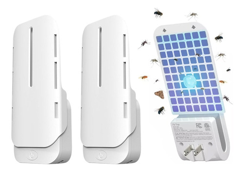 Lámpara mata mosquitos eléctrica silencioso atrapa moscas para interiores trampa mosquitos el hogar con luz led pare polillas y mosquitos 2 dispositivos 20 repuestos raquete dp-led Xixi