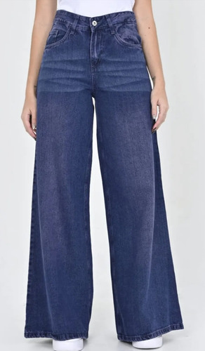 Jean Wide Leg Rígido Matizado Dama Diva