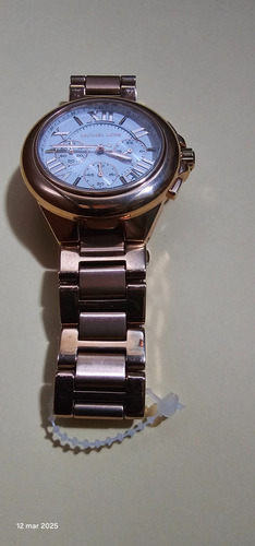 Reloj Michael Kors Dorado Excelente Al Mejor Precio Caballer Dorado Dorado Oscuro Blanco (Usado)