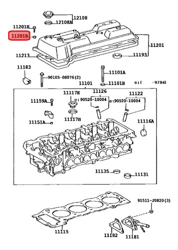 Arandela Tapa Valvulas Corolla Baby Camry 92-02