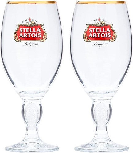 Cerveza Stella Artois Botella X 18 Unid 330ml + 2 Copa Caliz