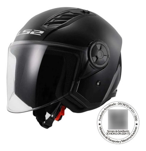 Casco Moto Ls2 Of616 Airflow 2 Negro Matte