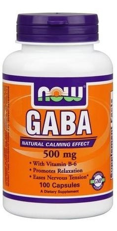 Gaba 500mg + Vitamina B-6 2mg 100caps Now Frete Reduzido