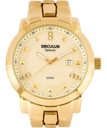 Relógio Feminino Seculus 20422lpsvda1 Aço Dourado