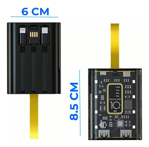 Mini Power Bank 10000mah Con Pantalla Digital Inteligente