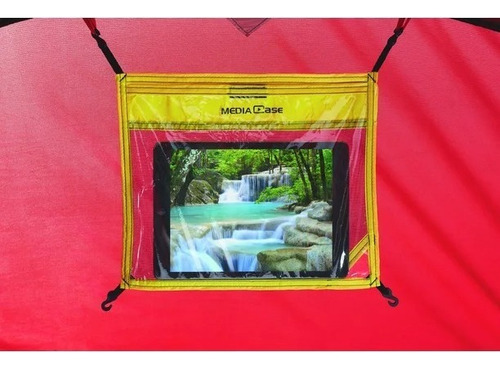 Casa De Campaña Ozark Tienda Acampar 10 Pers. 3 Cuartos Roja Color Rojo/negro