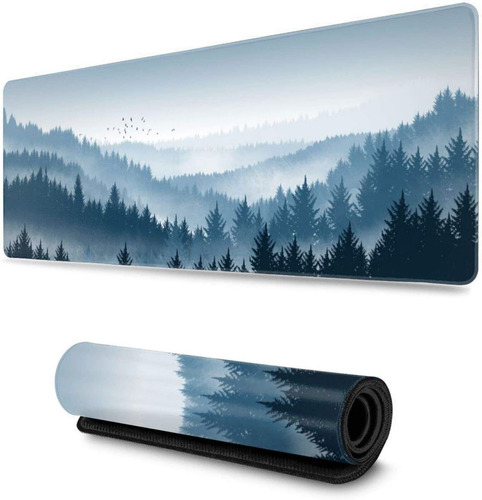 Fog Forest Blue Mountains Gaming Mouse Pad Xl, Alfombri...