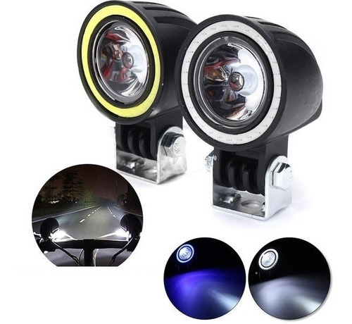 Neblineros Led Moto Auto Ojo De Angel 