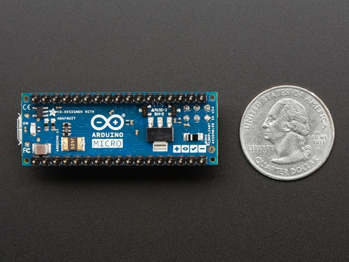 Imagen 6 de 6 de Arduino Micro Atmega32u4 - 5v / 16mhz Con Headers - Generico