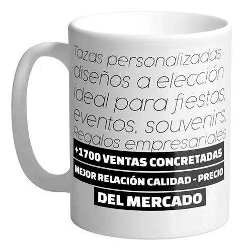 100 Tazas Personalizadas Con Caja Individual