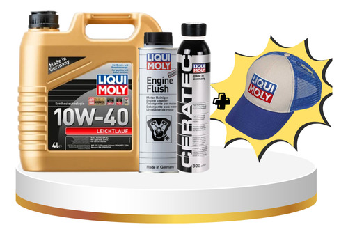Liquimoly Aceite 10w40 4l+ Engine Flush + Ceratec Kit