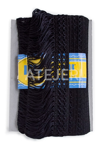Imagen 3 de 8 de Fleco De Acetato 15 Cm De Ancho X 10 Mts Art M285 Negro