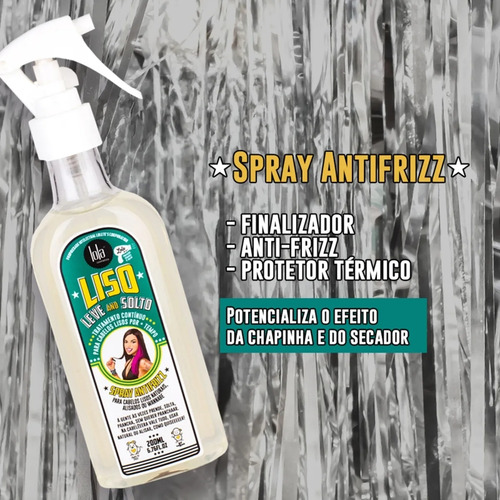 Pack Duo Liso Leve E Solto Spray Antifrizz Protector Térmico