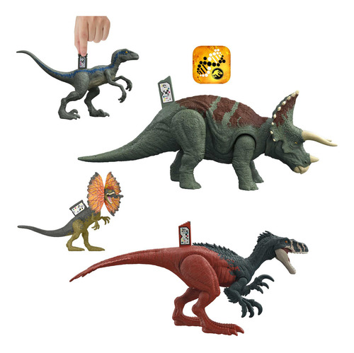 Jurassic World Paquete De 4 Dinosaurios - Mattel