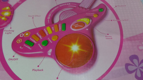 Imagen 4 de 9 de Guitarra Y Piano Electrónico Con Luz - Juguetes Regalo Niñas