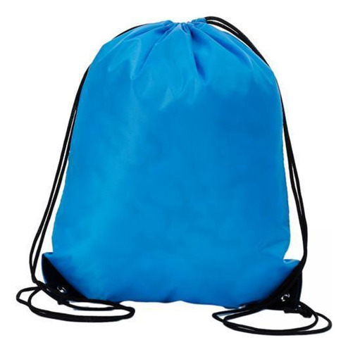 5 Mochila Con Cordón Cinch Sack Sports Gym Bag Mochila Azul