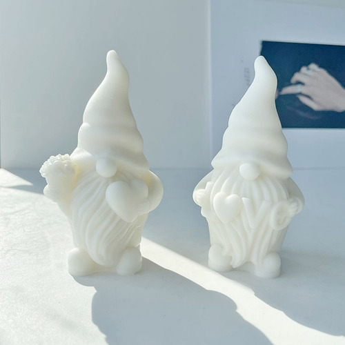 Molde De Silicona Para Velas, Bonito Yeso Enano Con Forma De