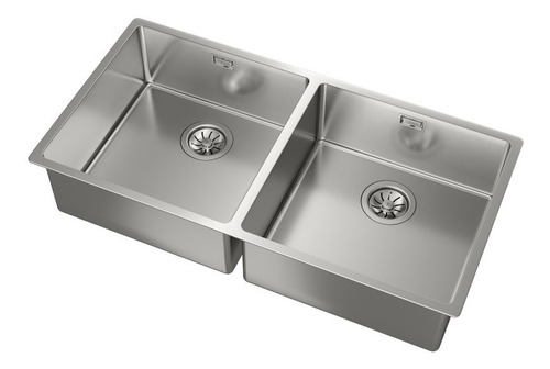 Tarja Submontar Doble Be Linea R15 2c 860 86 Cm Acero Inox