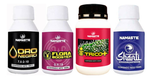 Kit Namaste Oro Negro + Flora Booster + Shanti + Trico Chico