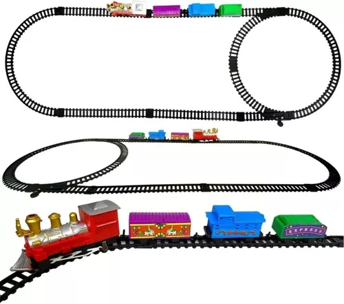 Trem Brinquedo Locomotiva Trenzinho Infantil Elétrico Vagão