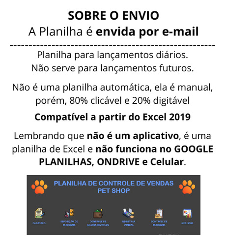 Planilha De Vendas E Controle De Estoque Para Pet Shop Excel