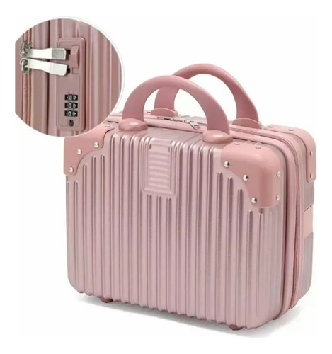 Maleta De Mano Multiusos, Compacta Y Práctica Varios Colores Rosa Lisa