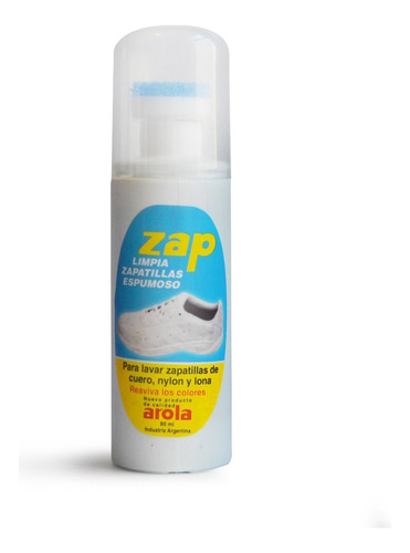 Limpiador Arola Jabonoso Espumoso Zap 80 ml Super práctico y facil de usar La solución perfecta para zapatillas siempre limpias