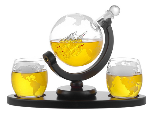 Juego Global De Decantador De Whisky Y Vino Tinto Globe