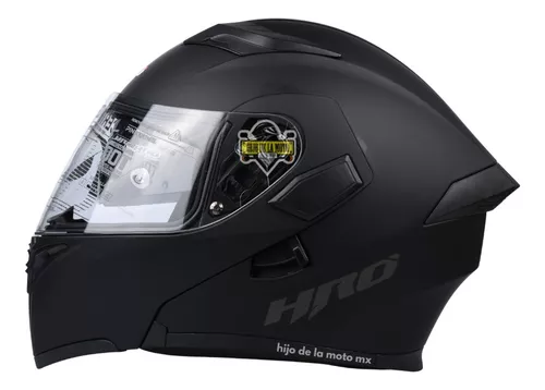 Casco Para Moto Abatible Hro 3400dv Negro Mate Con Luz Stop Tamaño del casco  S