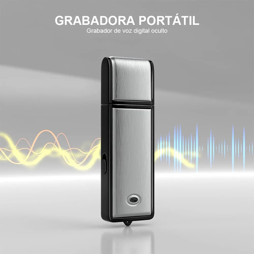 Grabadora De Voz Espía 32gb Con Micrófono Audio Usb 15 Horas De Grabación Continua
