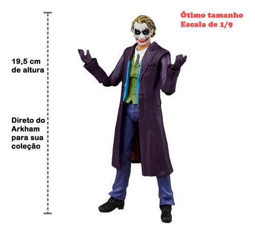 Boneco Coringa Original Articulado Joker 19,5 Cm Licenciado
