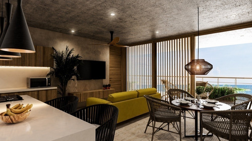 Departamentos(estudio) En La Playa En Copropiedad En Rosa Palmar, Sisal