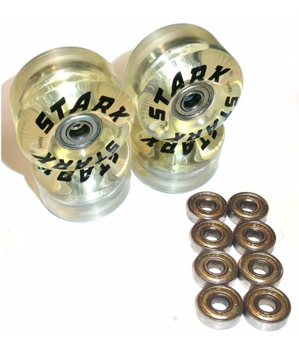 Ruedas De Skate Stark Set X4 Con Rulemanes Abec 5