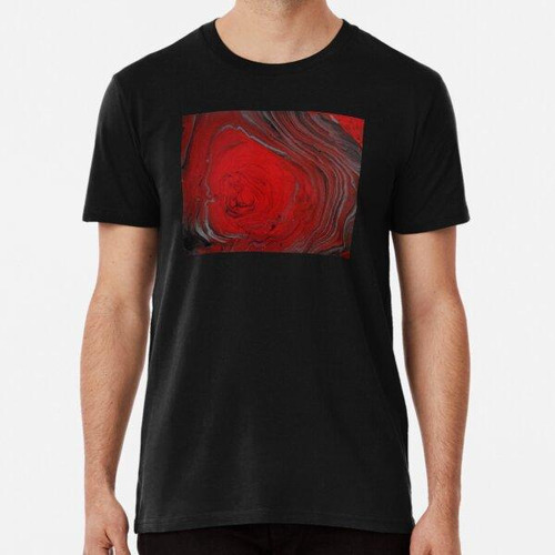 Remera Pintura Acrílica Red Geode Algodon Premium