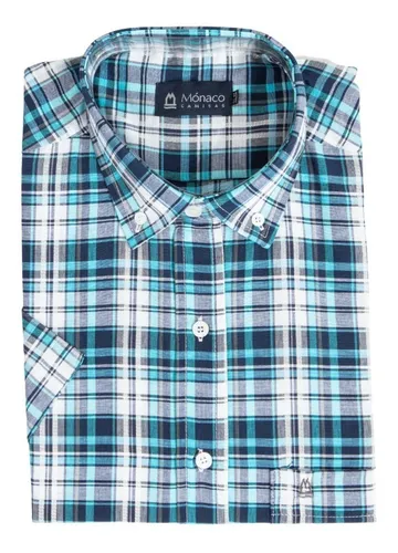 Camisa Hombre Monaco Sport Manga Corta Y Talle Especial