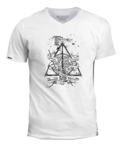 Camiseta Cuello V The Deathly Hallows Piramide Pelicula Ivk