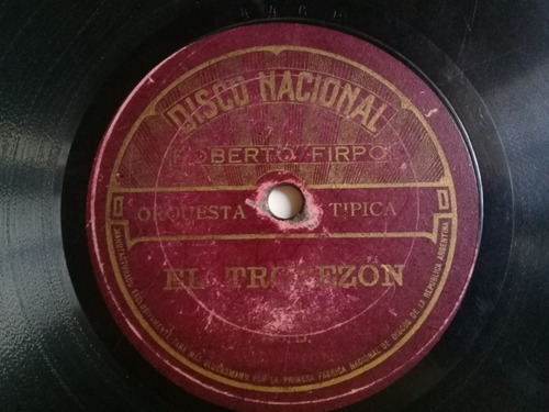 Disco Nac. Odeón/25 Cm/ [ca 1920] Orquesta Roberto Firpo