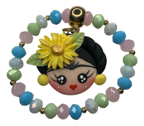 Pulsera Frida Kahlo Cristal Pintora Mexicana 