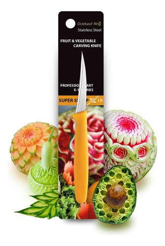Cuchillo Para Tallar Frutas Con Hoja En Forma De Luna De 6.3