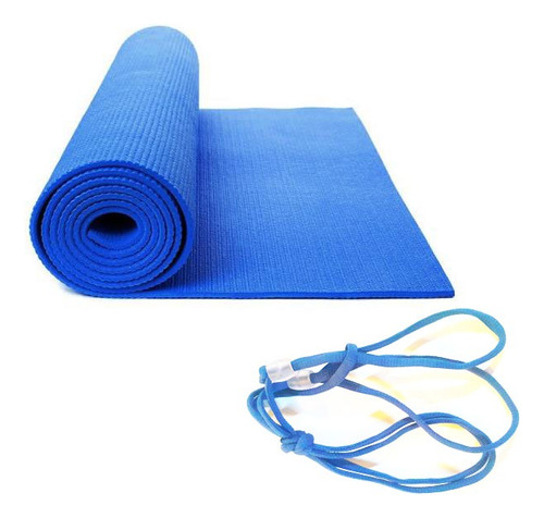 1 Colchoneta Mats Yoga Pilates Gimnasia + Riata Multiusos 