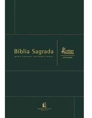 Bíblia Nvi Leitura Perfeita Capa Verde Letra Grande Couro