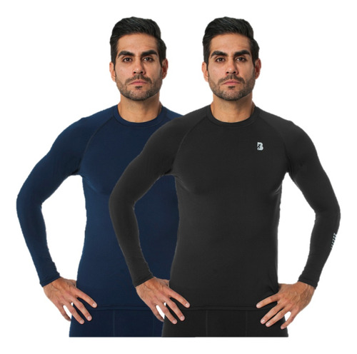 2 Pack Playera Dep M/ L Caballero Black Secret Sport 4002