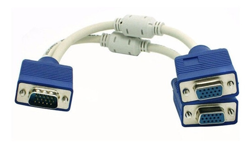 2 Cables Splitter Vga Macho A 2 Vga Hembras Cable Divisor 