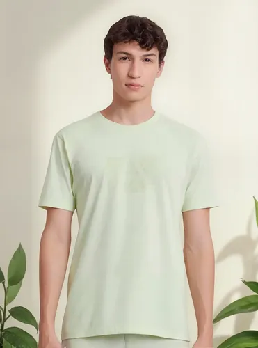 Camiseta Aramis Masculina Estampa Logo Rabisco Verde Claro