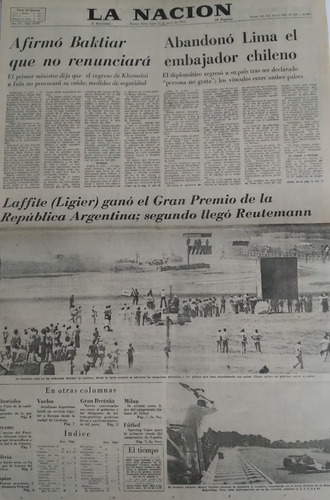 La Nacion 22/1/1979 Conflicto Peru Chile, Detalle